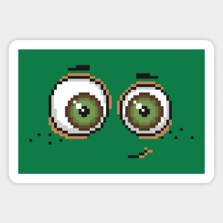 monster face pixel art Sticker